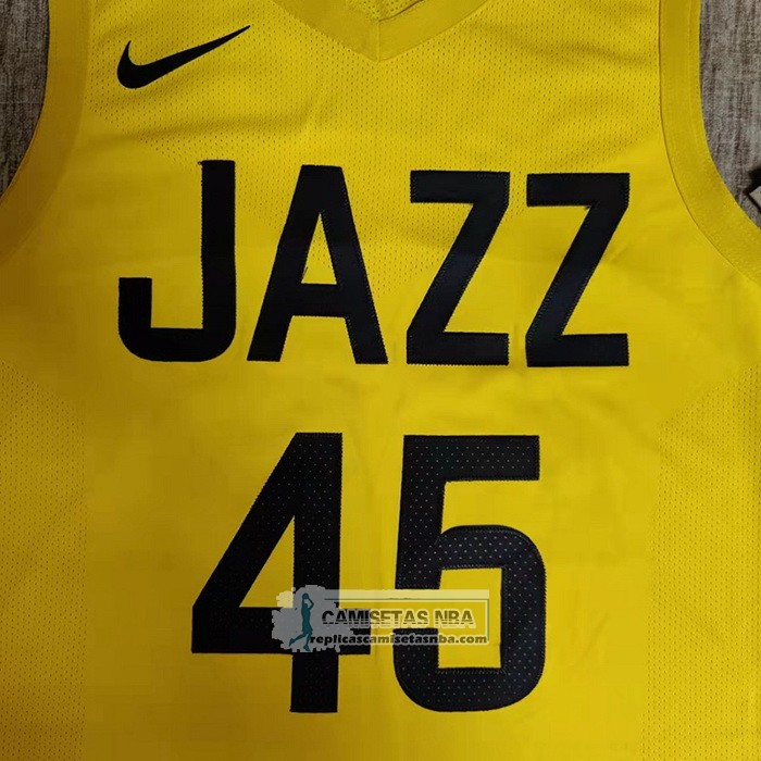 Camiseta Utah Jazz Donovan Mitchell NO 45 Icon Autentico 2022-23 Amarillo